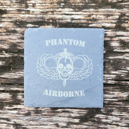 Phantom Airborne Slate Coaster Set