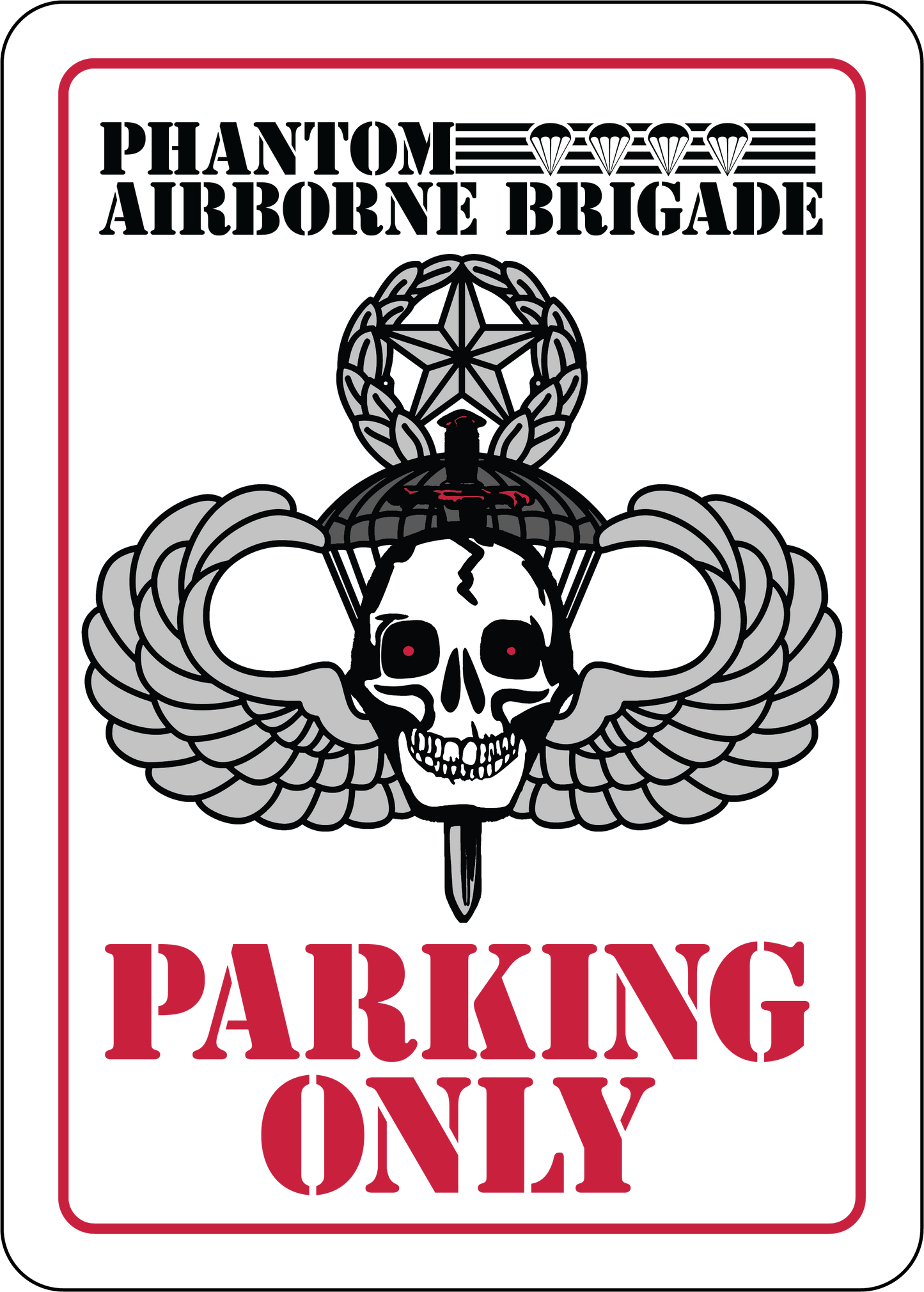 PAB Parking Only Sign